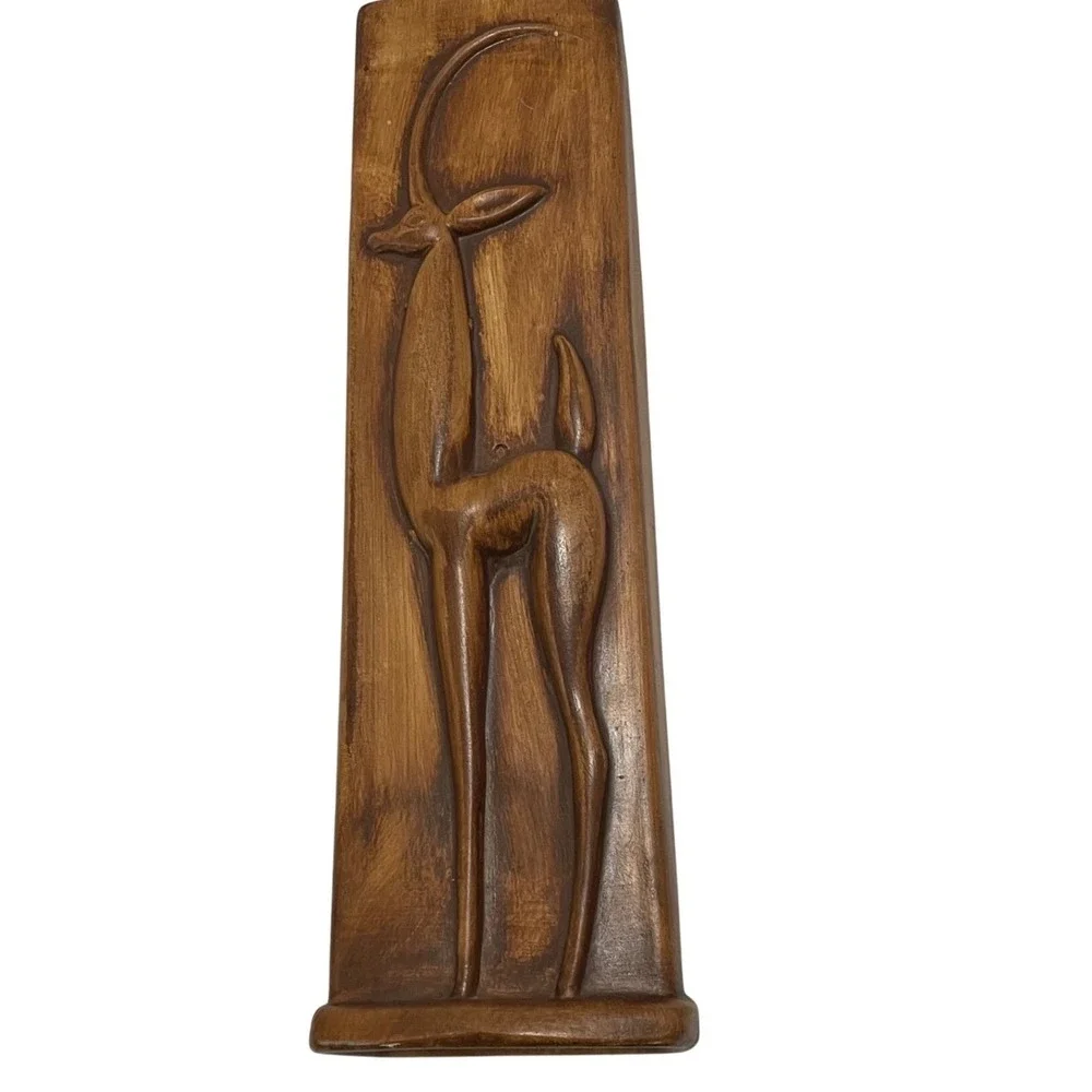 Vintage Maddox of California Deer Wall Pocket Vase MCM Tiki Atomic‎ Ranch